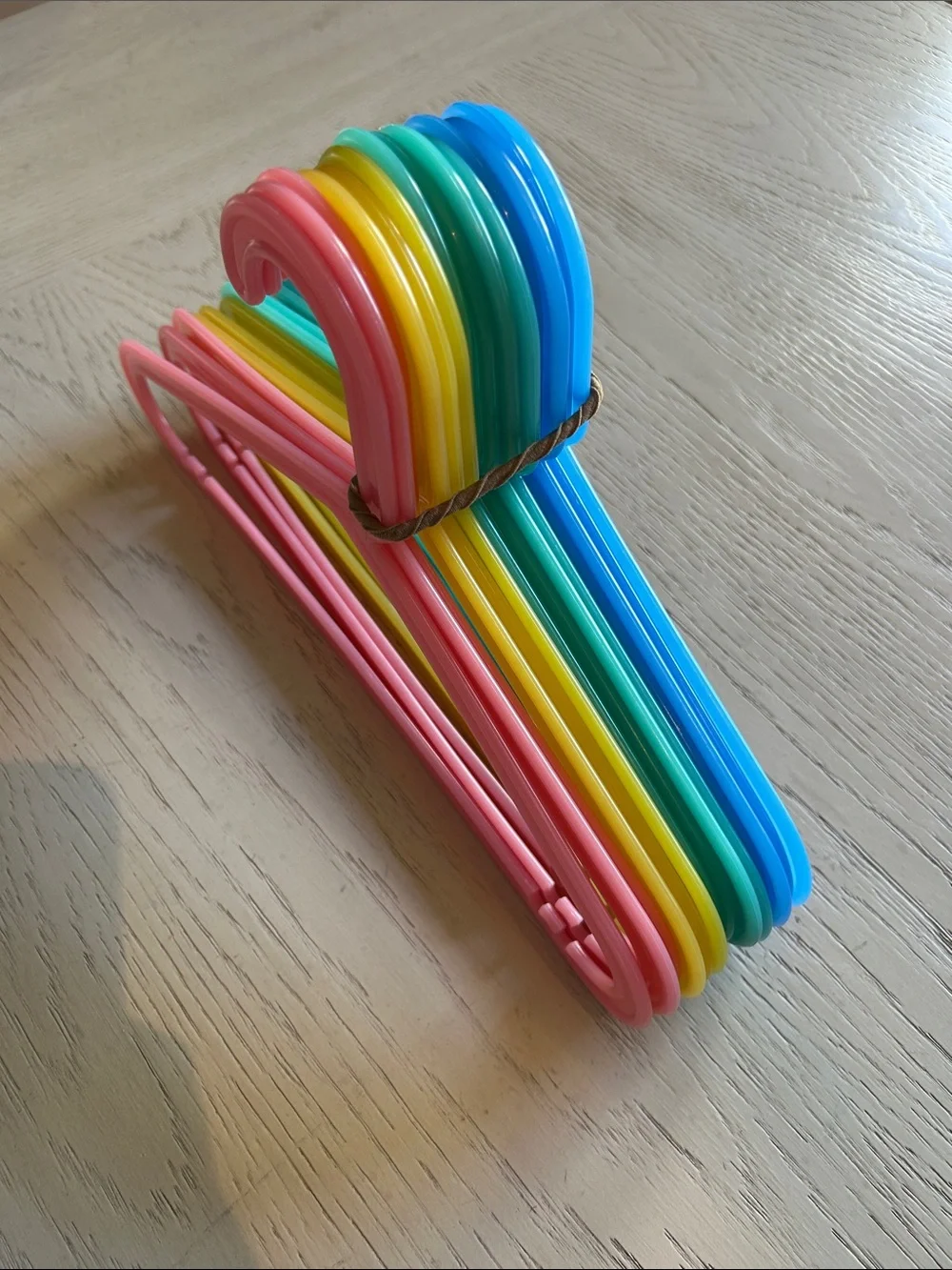 IKEA Plastic Kids Closet Hangers in Pink, Yellow, Green, Blue. 14 total